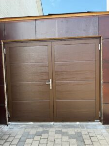 Berger Luxe-Line Openslaande deuren Woodgrain Plano RAL 8028