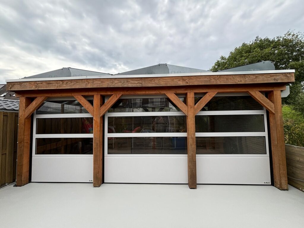 Berger Top-Line garagedeuren in RAL 7047