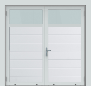 Berger openslaande deuren met een glaspaneel