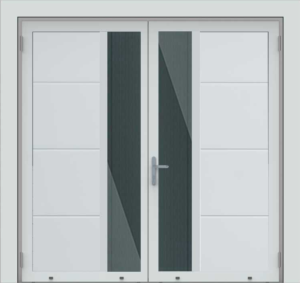 Berger openslaande deuren met verticaal glaspaneel