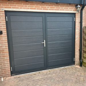 Berger Luxe-Line Openslaande Deuren Woodgrain Ligna RAL 7016 mat fijnstructuur