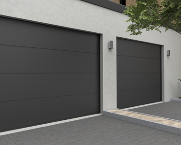 Berger Garagedeuren Design-Line Nero RAL 9005