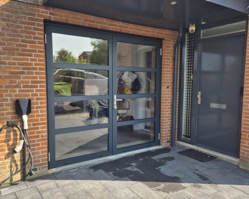 Berger Luxe-Line openslaande deuren volledig beglaasd RAL 7016