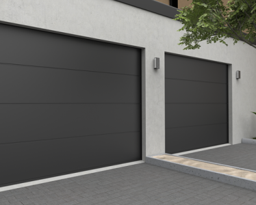 Berger Garagedeuren Satin Plano RAL 9005