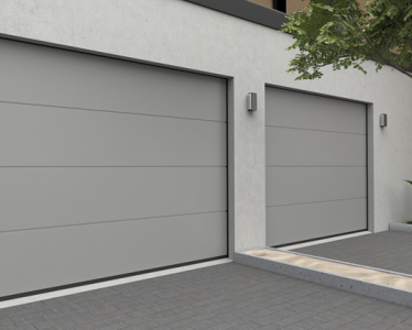 Berger Garagedeuren Satin Plano RAL 9006
