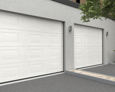 Berger Garagedeuren Woodgrain Cassetta RAL 9016