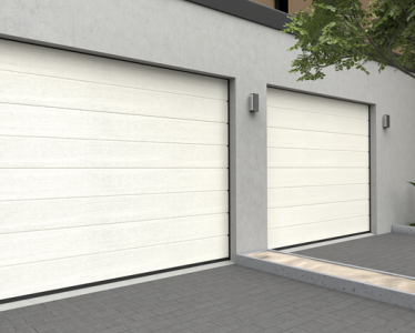 Berger Garagedeuren Woodgrain Ligna RAL 9016