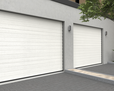 Berger Garagedeuren Woodgrain Plancha RAL 9016