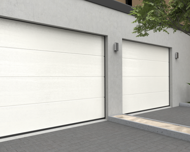 Berger Garagedeuren Woodgrain Plano RAL 9016